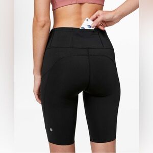 Lululemon Fast & Free Biker Shorts 10” Black Size 10
